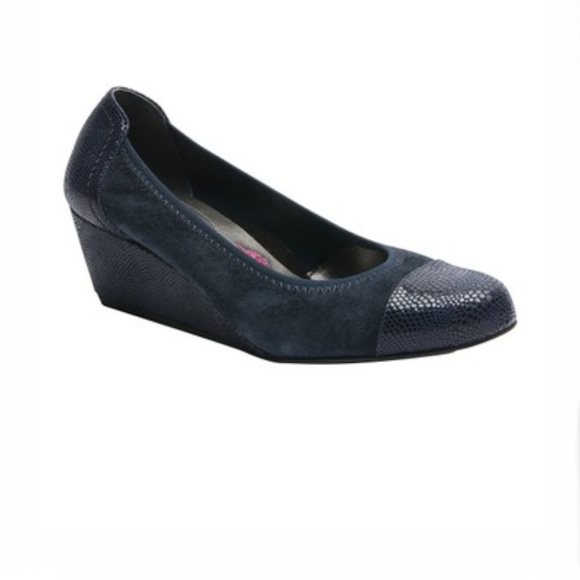 Ross Hommerson Navy Harlow Suede Pumps Women’s Size 10.5 Narrow NEW (READ ALL) - Picture 3 of 5